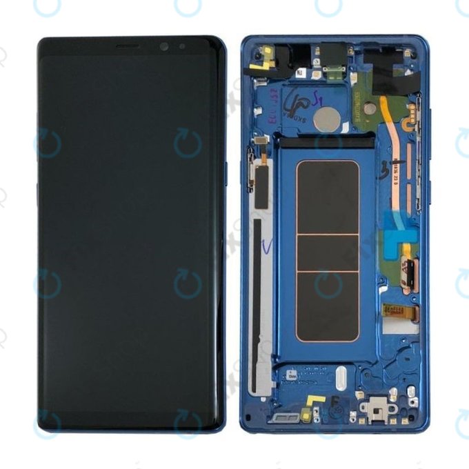 Samsung Galaxy Note 8 N950F - LCD Display + Touch Screen + Frame (Deep Sea Blue) - GH97-21065B, GH97-21066B Genuine Service Pack