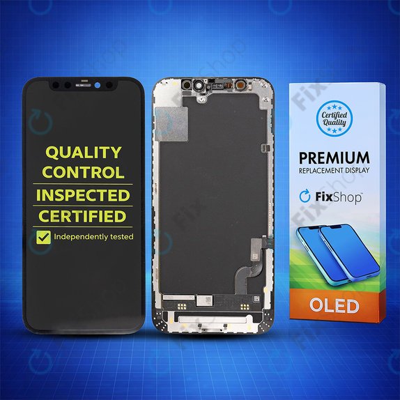 Display Hard OLED for iPhone 12 Mini, Touch Screen with Frame, FixPremium