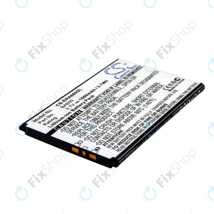 Battery for Sony Ericsson Kumquat, ST25, ST25i, Xperia U, 1000mAh, Li-Ion, 3.7V, BA600, HQ