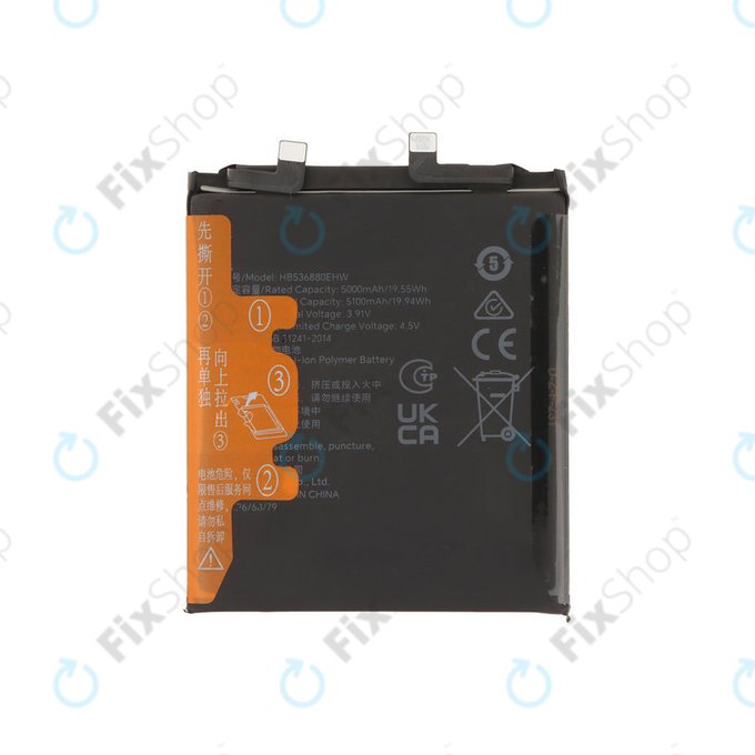 Battery for Honor Magic5 Pro PGT-N19, 5100mAh, HB536880EHW, Genuine Service Pack