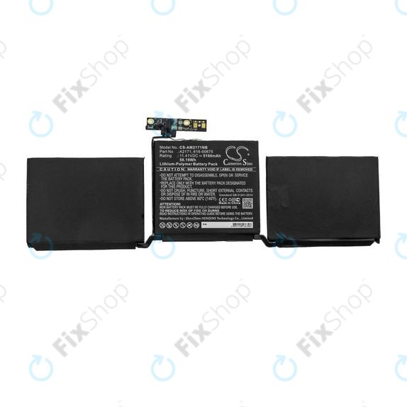 Apple MacBook Pro 13" A2159 (2019), A2289 (2020), A2338 (2020) - Battery A2171 5100mAh HQ