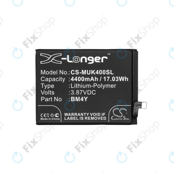 Battery for Xiaomi Mi 11i M2012K11G, 4400mAh, Li-Pol, 3.87 V, BM4Y, HQ