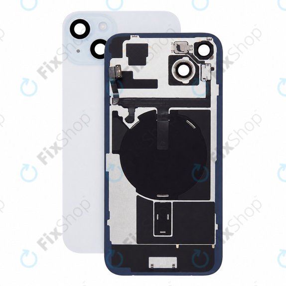 Rear Housing Glass for iPhone 15 Plus, Black, Pulled A