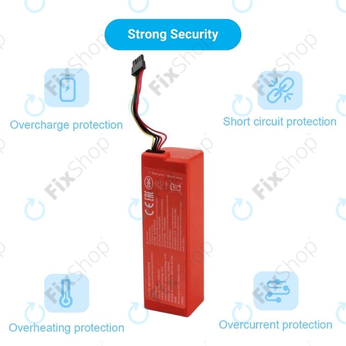 Battery for Xiaomi Mi Robot Vacuum Mop 2 (Mijia 2C), 2 Pro, P1904-4S2P-MM, Li-Ion, 14.4V 6500mAh
