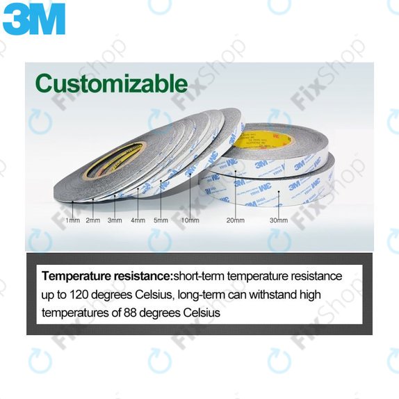 3M - Double-Sided Tape - 1mm x 50m (Transparent)