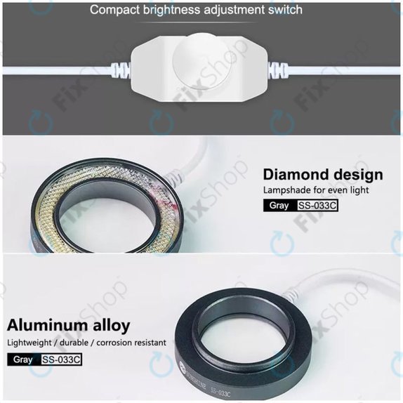 Sunshine SS-033C - Dust-Proof Mirror + LED Adjustable Light