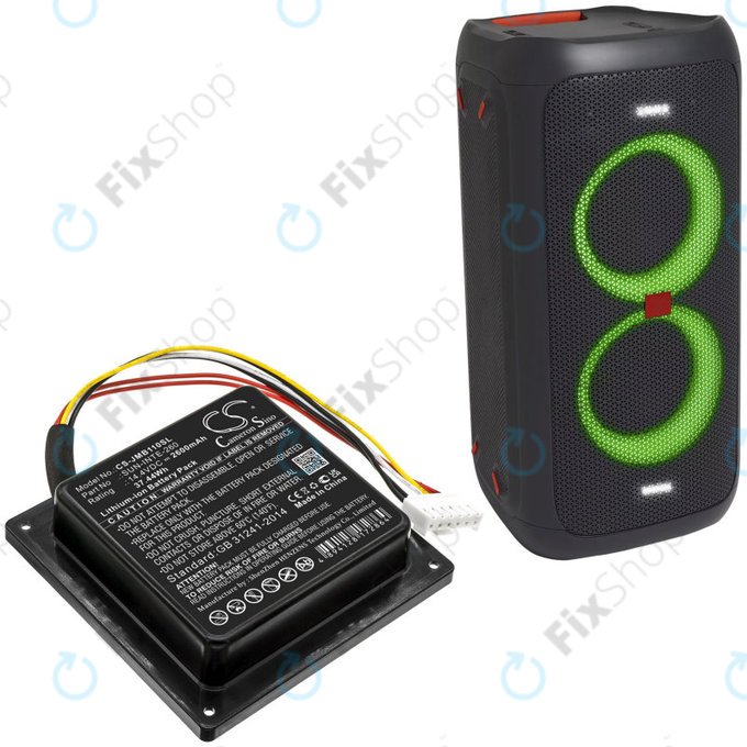 Battery for JBL Party Box 100, 2600mAh, Li-Ion, 14.4V, SUN-INTE-260, HQ