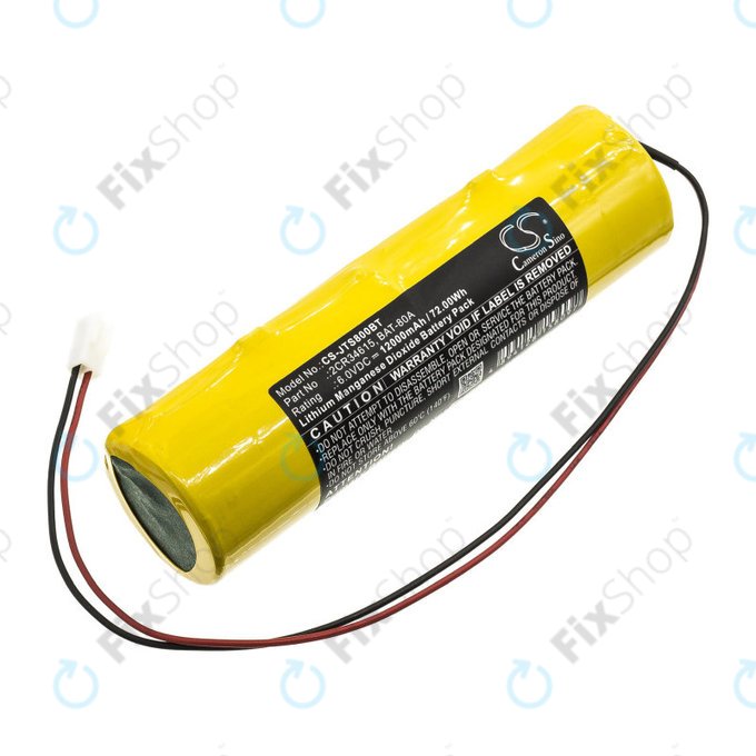 Battery for Jablotron JA80A, 12000mAh, Li-MnO2, 6V, 2CR34615, HQ