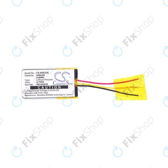 Battery for Bose QC20, 240mAh, Li-Pol, 3.7V, PR-452035, HQ