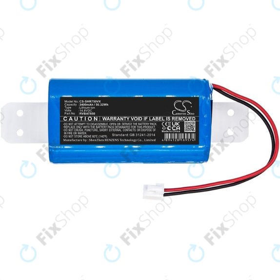 Shark Clean RV2600WA, RV2600WD, RV2600WS - Battery RVBAT850 Li-Ion 14.8V 3400mAh HQ