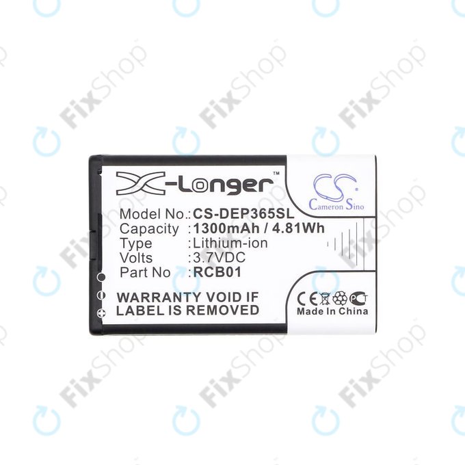 Battery for Doro Primo 365, 1300mAh, Li-Ion, 3.7V, RCB01, HQ
