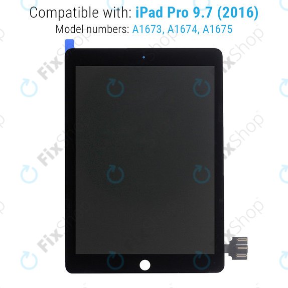 LCD Display for iPad Pro 9.7" (2016), Black, Touch Screen without Frame
