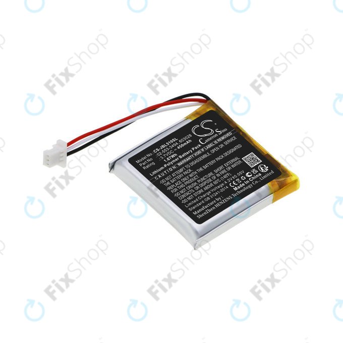 Battery for JBL Tune 510BT, 450mAh, Li-Pol, 3.7V, 02-553-3494, HQ