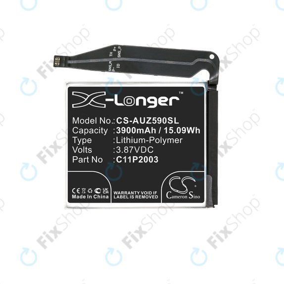 Battery for Asus Zenfone 8 ZS590KS, 3900mAh, Li-Pol, 3.87 V, C11P2003, HQ