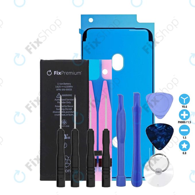 Battery for iPhone 6S, 1715mAh, Adhesive, Toolkit, FixPremium