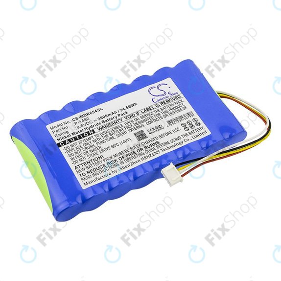 Battery for Chauvin Arnoux 6116, 8335, Scopix Mobiles Oscilloscope II, Megger CA 6543, 3600mAh, Ni-MH, 9.6V, P-1482, HQ
