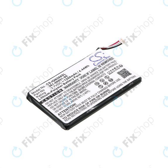 Battery for Garmin Nüvi 2660, 1200mAh, Li-Pol, 3.7V, 361-00051-00, HQ