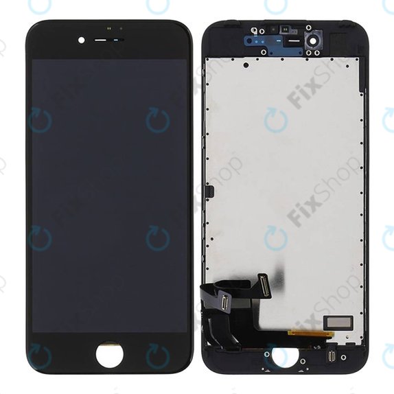 Display for iPhone 7, Black, Touch Screen with Frame