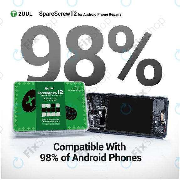 Phillips Screw Set, Android Repair, 2UUL SC12, 1200pcs/Pack