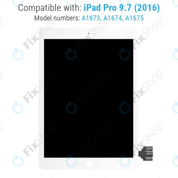 LCD Display for iPad Pro 9.7" (2016), White, Touch Screen without Frame