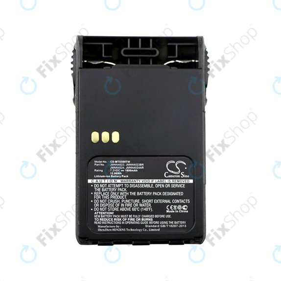 Battery for Motorola EX500, 560, 600, GP329, 628, 644, PTX760, 1800mAh, Li-Ion, 7.2V, JMNN4023, HQ