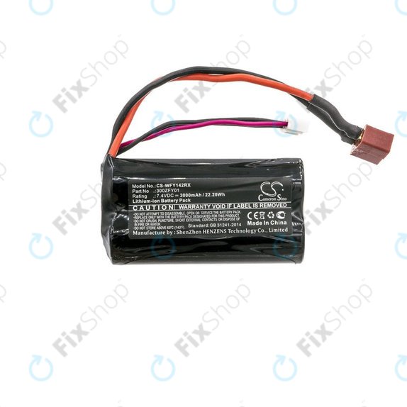 Battery for WLToys FY01, FY02, FY03, 12423, 12428, 3000mAh, Li-Ion, 7.4V, 300ZFY01, HQ