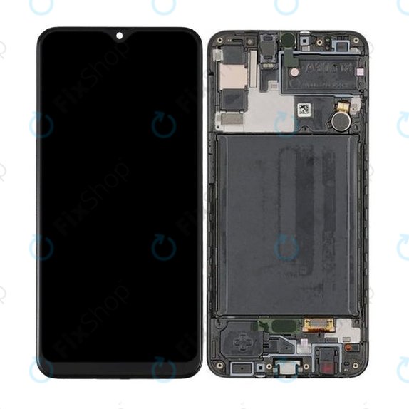 Samsung Galaxy A30s A307F - LCD Display + Touch Screen + Frame (Prism Crush Black) OLED