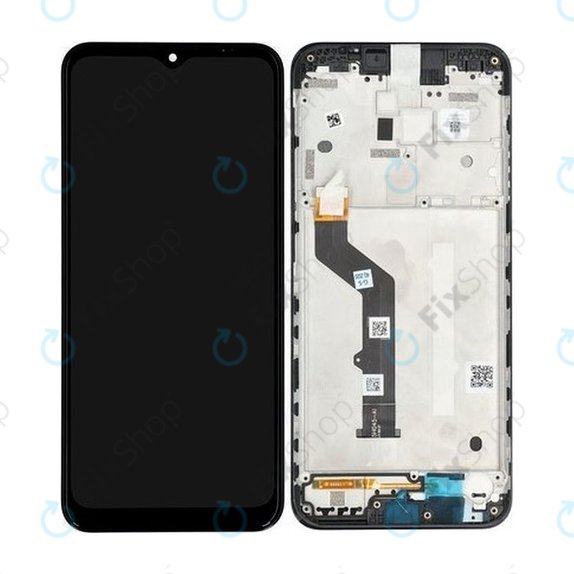 Motorola Moto E7 Plus XT2081 - LCD Display + Touch Screen + Frame (Black) - 5D68C17416 Genuine Service Pack