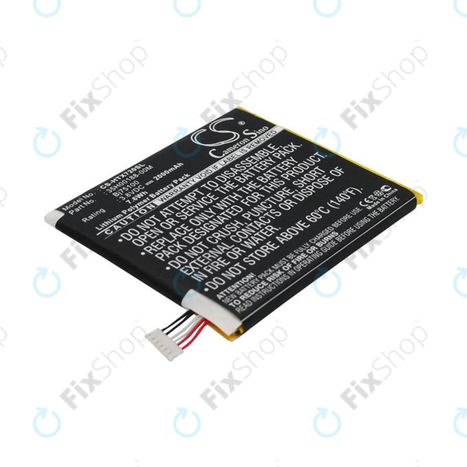 Battery for HTC EVO One, 2000mAh, Li-Pol, 3.8 V, BJ75100, HQ