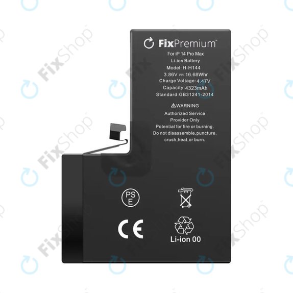 Battery for iPhone 14 Pro Max, 4323mAh, A2830, FixPremium
