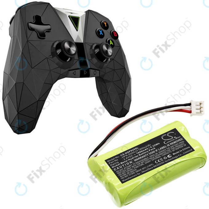 Battery for Nvidia P2920, Nvidia Shield Game Controller, 1800mAh, Ni-MH, 2.4V, HFR-50AAJY1900x2(B), HQ