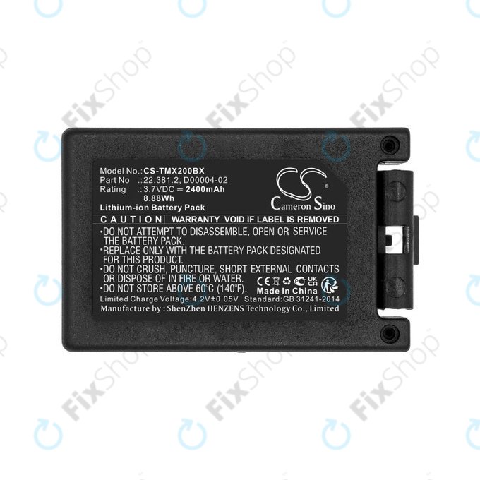 Battery for Tele Radio TG-TXMNL, 2400mAh, Li-Ion, 3.7V, D00004-02, HQ