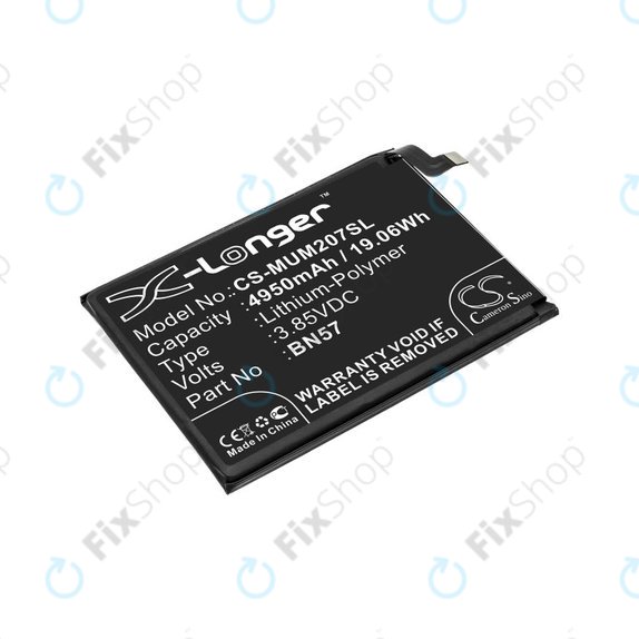 Battery for Xiaomi Poco X3 NFC M2107J20CG, 4950mAh, Li-Pol, 3.85 V, BN57, HQ