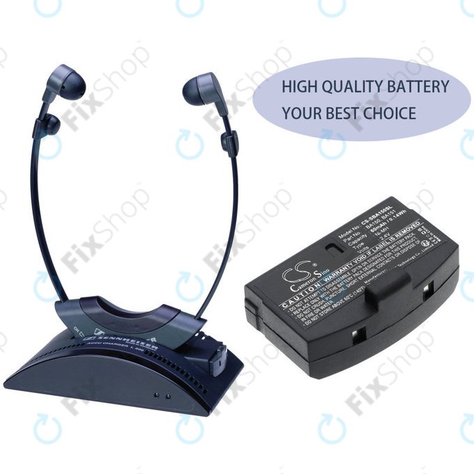 Battery for Sennheiser, 60mAh, Ni-MH, 2.4V, BA150, HQ