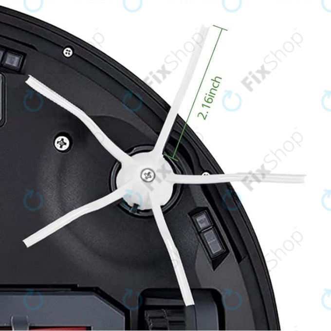 Replacement set for Xiaomi Roborock Q7+, Q7 Max, Q7 Max+ (2x Main brush, 4x Filter, 4x Side brush - White, 4x Mop cloth, 4x Dust bag)