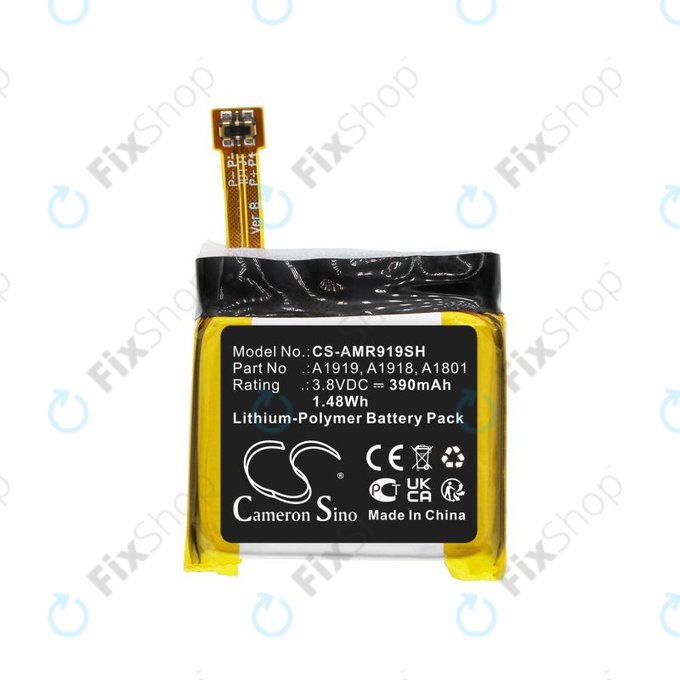 Battery for Amazfit T-Rex, 390mAh, Li-Pol, 3.8V, A1919, HQ