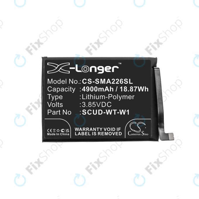 Battery for Samsung A22 5G A226B, 4900mAh, Li-Pol, 3.85 V, SCUD-WT-W1, HQ