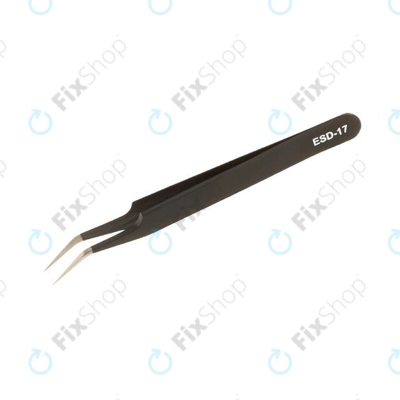 Vetus ESD-17 - Antistatic Metal Tweezer with Curved Tip (115mm)