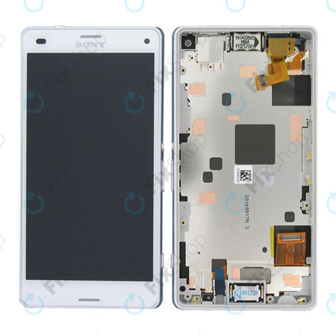 Sony Xperia Z3 Compact D5803 - LCD Display + Touch Screen + Frame (White) TFT