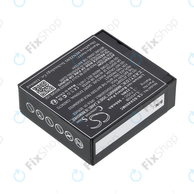 Battery for SJCAM SJ4000, SJ5000, 900mAh, Li-Ion, 3.7V, SJ4000B, HQ