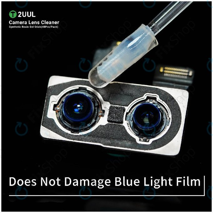Camera Lens Cleaning Gel Sticks, Synthetic Resin, 2UUL CL21, 48pcs/Pack