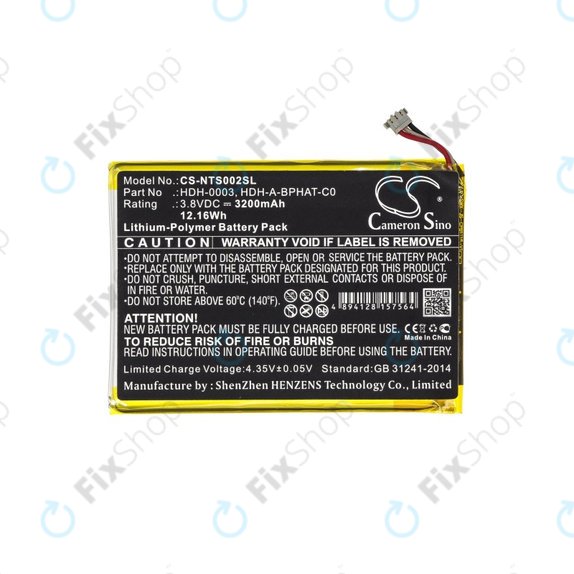 Battery for Nintendo Switch Lite, 3200mAh, Li-Pol, 3.8 V, HDH-A-BPHAT-C0, HQ