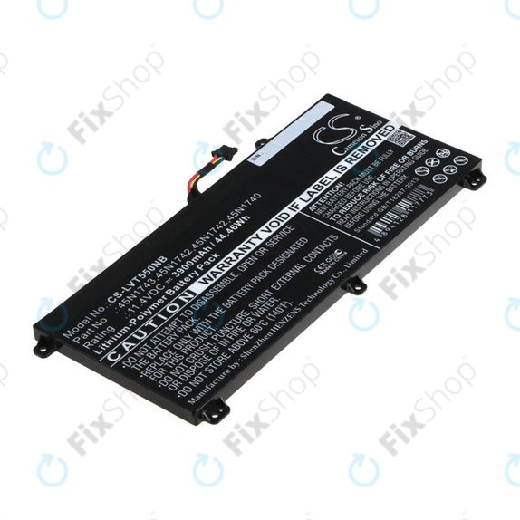 Battery for Lenovo ThinkPad T550, T560, W550, 3900mAh, Li-Pol, 11.4V, 45N1743, HQ