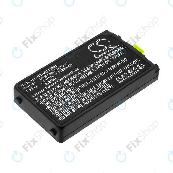 Battery for Symbol, Zebra MC3100, MC3190, 2500mAh, Li-Pol, 3.7V, BTRY-MC31KAB02, HQ