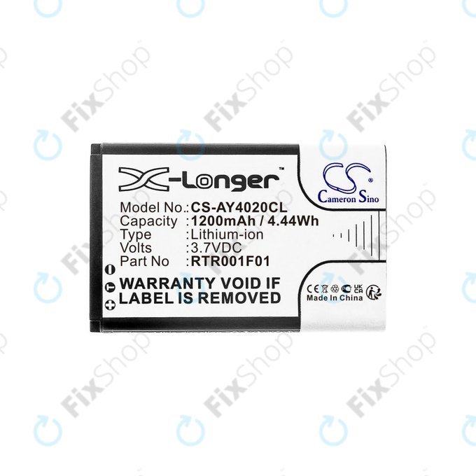 Battery for Alcatel 8232, 1200mAh, Li-Ion, 3.7V, RTR001F01, HQ