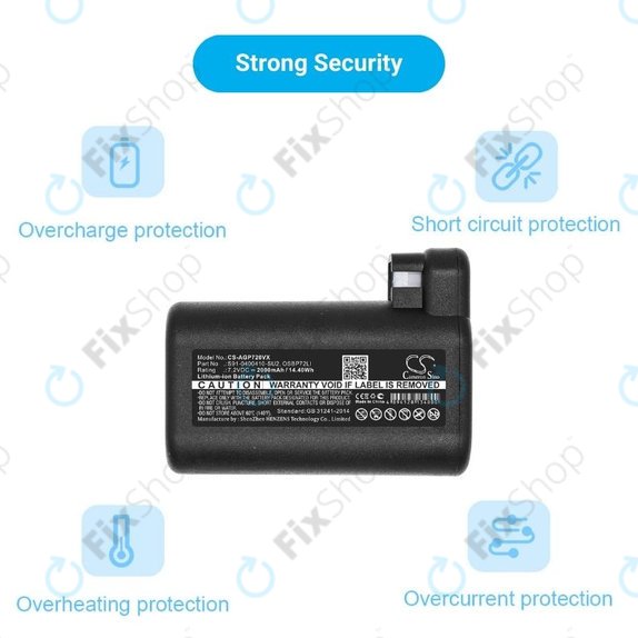 AEG RX-series, Electrolux E, P-series - Battery S91-0400410-SU2, OSBP72LI, OSBP72LI25 Li-Ion 7.2V 2000mAh HQ