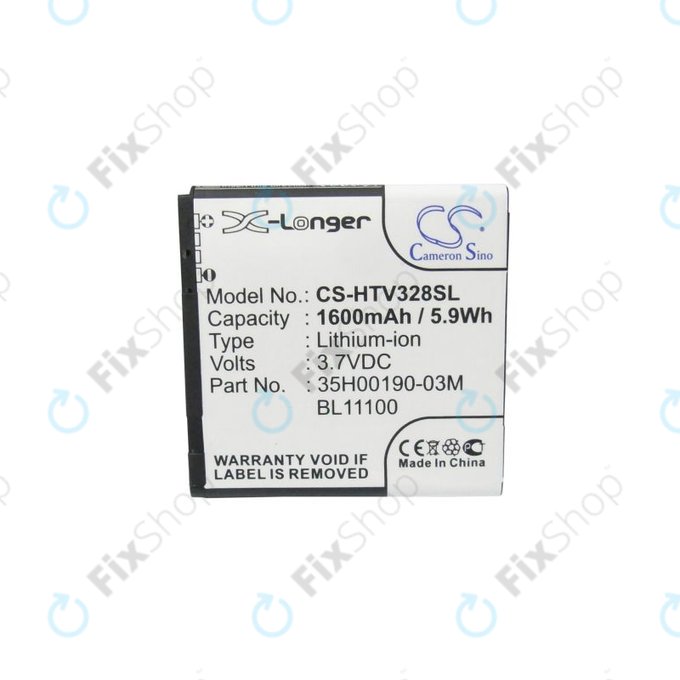 Battery for HTC Desire X, Desire V, 1600mAh, Li-Ion, 3.7V, 35H00190-03M, HQ