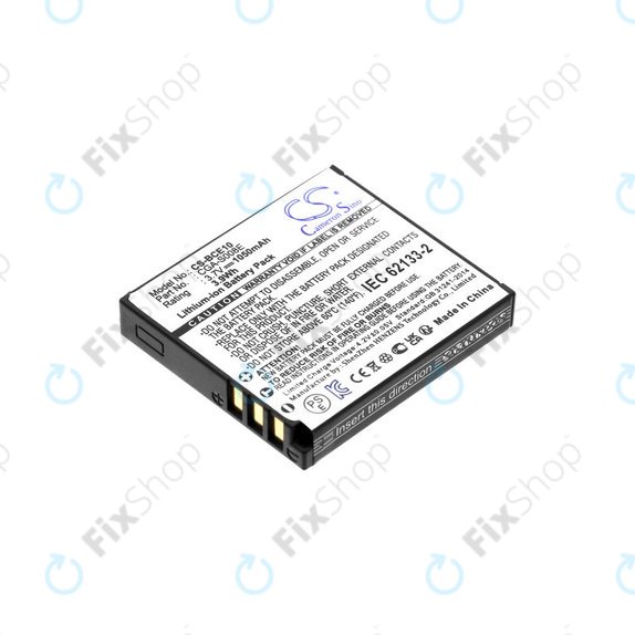 Battery for Panasonic Lumix DMC, 1050mAh, Li-Ion, 3.7V, DMW-BCE10, HQ