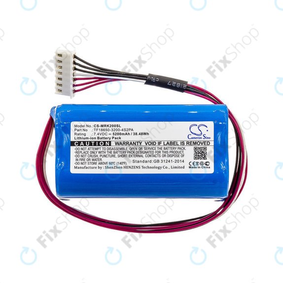 Battery for Marshall Kilburn II, 5200mAh, Li-Ion, 7.4V, TF18650-3200-4S2PA, HQ