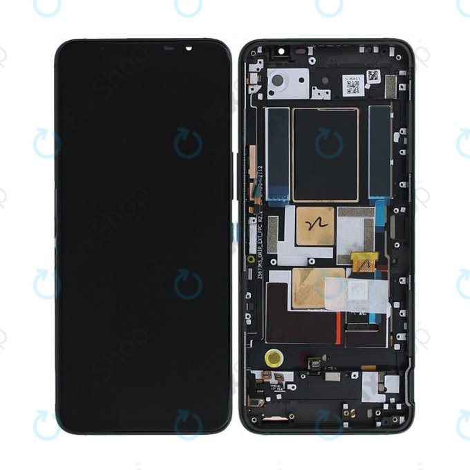 Asus ROG Phone 5s, 5s Pro ZS676KS - LCD Display + Touchscreen + Frame (Blue) - 90AI0092-R20020 Genuine Service Pack
